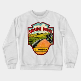 Vintage Skyline Drive Decal Crewneck Sweatshirt